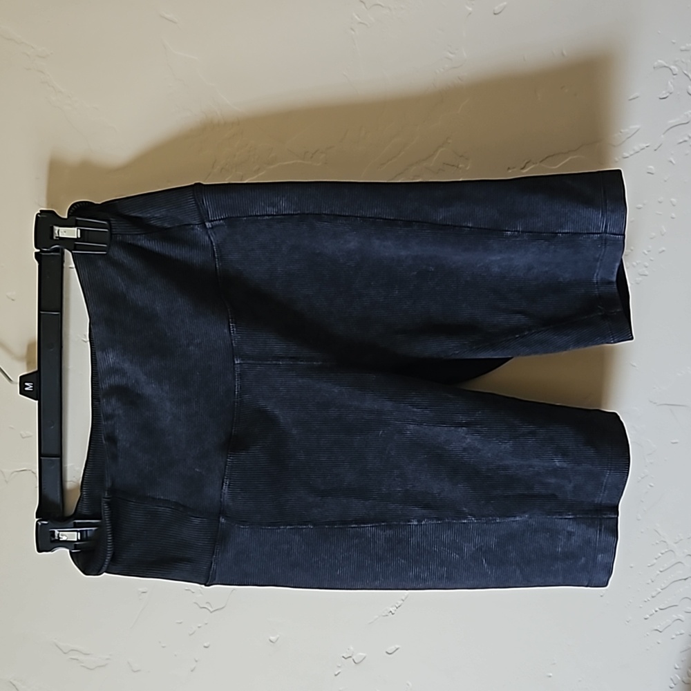 Zella women's ribbed bike shorts black medium
